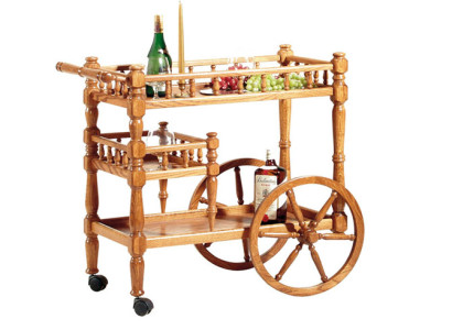 Trolley Kitchen Serving Trolley Side Table Wheels Classic r Table Hotel Wood